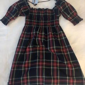 Hill House Home Nap Dress in Navy Tartan Athena